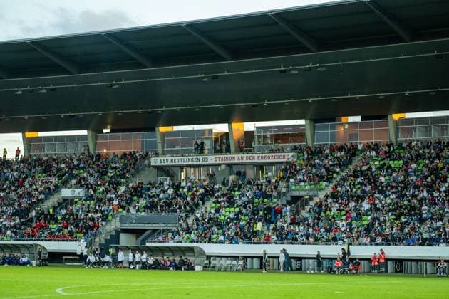 Main Tribune, GER, Germany vs Italy, Football, U20 Elite League, Matchday 2, Season 2025 2026, 09 09 2025, Eibner Pressefoto Sascha Walther GER, Germany vs Italy, Football, U20 Elite League, Matchday 2, Season 2025 2026, 09 09 2025 Reutlingen Copyright: xEibner-Pressefotox EP_SWA