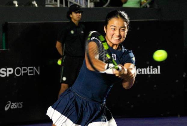 WTA, Tennis Damen 250 SP OPEN SaO PAULO, SP - 09.09.2025: WTA 250 SP OPEN - The first edition of the SP Open, a WTA 250 series tournament played on hard courts, will take place at Villa-Lobos Park, in the west zone of Sao Paulo. The event marks Sao Paulo& 39;s return to the official WTA calendar after 25 years and is the largest women& 39;s tournament in Brazil since 2016. In addition to the sporting competitions with 32 players in the singles and 16 doubles. In the photo, tennis player Alexandra Eala (PHI) during a SP Open match against tennis player Yasmine Mansouri (FRA) this Tuesday (09). (Photo: Aloisio Mauricio Fotoarena) x2803948x  AloisioxMauricio