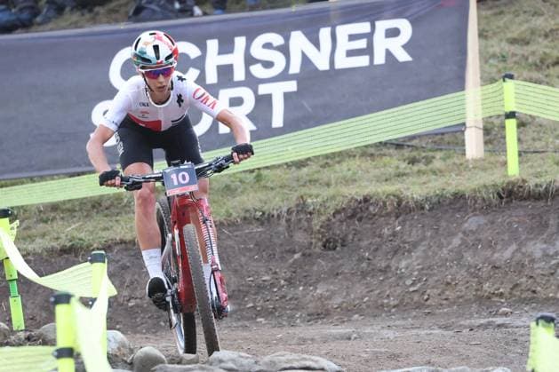 09 09 2025, Zermatt, Valais 2025 UCI Mountain Bike World Championships, Jolanda Neff 10 SUI during the Cross Country Short Track Elite Women Final Zermatt Zermatt Valais Switzerland Copyright: xJustPictures.ch FrancescoxMinghettix jp-en-FrMi-MNG_6129