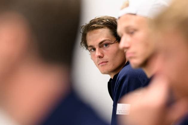 250910 Olle Wallin during a press conference with Team Sweden on September 10, 2025 in Gothenburg Photo Carl Sandin BILDBYRAN kod CS CS0766 tennis davis cup presskonferens press conference sweden bbeng  Copyright: CARLxSANDIN BB250910CS017