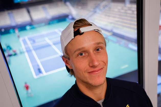 GOTHENBURG, SWEDEN 20250910 Leo Borg at the press conference ahead of Sweden Tunisia in the Davis Cup in Partille GÖTEBORG SWEDEN x9200x  Copyright: xAdamxIhse TTx DAVIS CUP SWEDEN-TUNISIA PRESS CONFERENCE