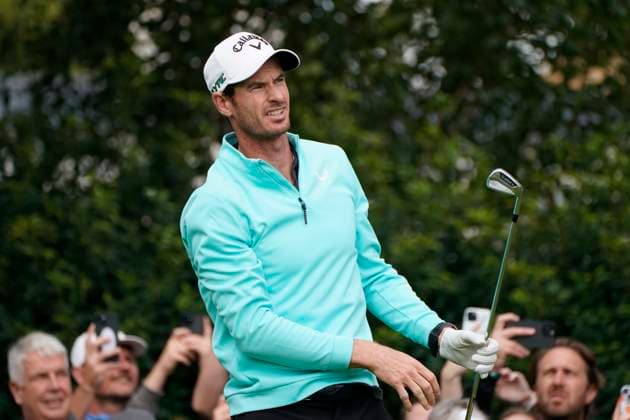 BMW PGA, Golf Herren 2025 Andy Murray former tennis Grand Slam player In action on Pro Am day at The BMW PGA, Wentworth (West) GC, Virginia Water, Surrey, England. UK 1oth September 20025 Copyright: xMarkxNewcombex