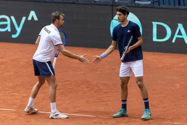 Training of the French Davis Cup national team, Nationalteam Benjamin Bonzi and Pierre-Hugues Herbert during training of the French Davis Cup national team in SD Gradski vrt in Osijek on September 10, 2025 in Croatia  DavorxJavorovic PIXSELL