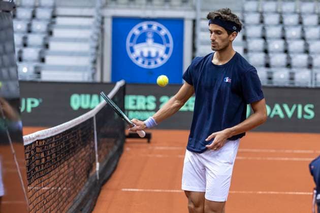 Training of the French Davis Cup national team, Nationalteam Pierre-Hugues Herbert during training of the French Davis Cup national team in SD Gradski vrt in Osijek on September 10, 2025 in Croatia  DavorxJavorovic PIXSELL