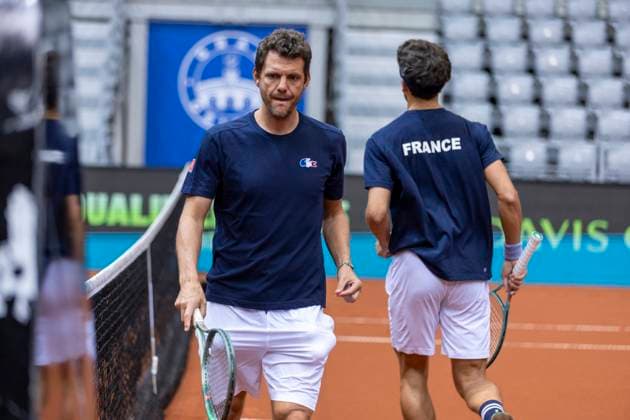 Training of the French Davis Cup national team, Nationalteam Paul-Henri Mathieu during training of the French Davis Cup national team in SD Gradski vrt in Osijek on September 10, 2025 in Croatia  DavorxJavorovic PIXSELL