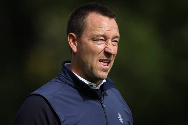 10th September 2025; Wentworth Club, London, England; The BMW PGA, Golf Herren Championship Golf Practice Day 2; John Terry, Former Chelsea FC captain and England football icon looks on on the 18th green  HenningxvonxJagow