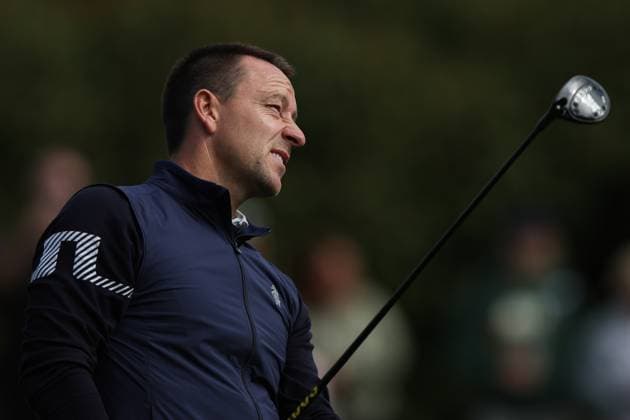10th September 2025; Wentworth Club, London, England; The BMW PGA, Golf Herren Championship Golf Practice Day 2; John Terry, Former Chelsea FC captain and England football icon in action on the 18th holr  HenningxvonxJagow