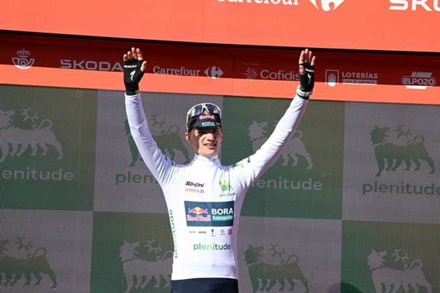 10-09-2025 Vuelta A Espana; Tappa 17 O Barco De Valdeorras - Alto De El Morredero; 2025, Red Bull - Bora Hansgrohe; Pellizzari, Giulio; Alto De El Morredero - Ponferrada; 