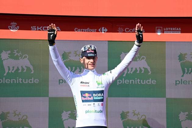 10-09-2025 Vuelta A Espana; Tappa 17 O Barco De Valdeorras - Alto De El Morredero; 2025, Red Bull - Bora Hansgrohe; Pellizzari, Giulio; Alto De El Morredero - Ponferrada; 