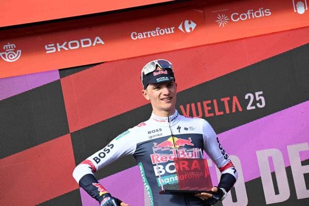 10-09-2025 Vuelta A Espana; Tappa 17 O Barco De Valdeorras - Alto De El Morredero; 2025, Red Bull - Bora Hansgrohe; Pellizzari, Giulio; Alto De El Morredero - Ponferrada; 