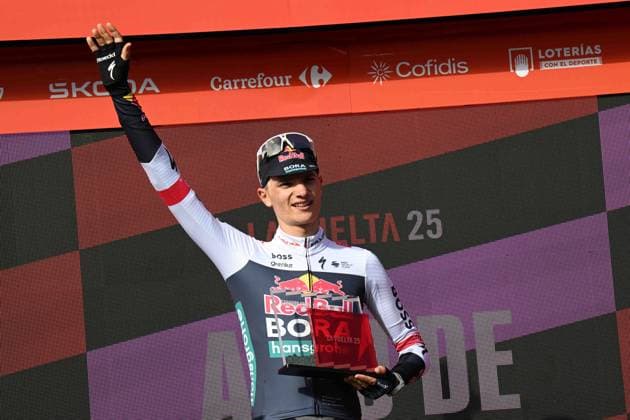 10-09-2025 Vuelta A Espana; Tappa 17 O Barco De Valdeorras - Alto De El Morredero; 2025, Red Bull - Bora Hansgrohe; Pellizzari, Giulio; Alto De El Morredero - Ponferrada; 