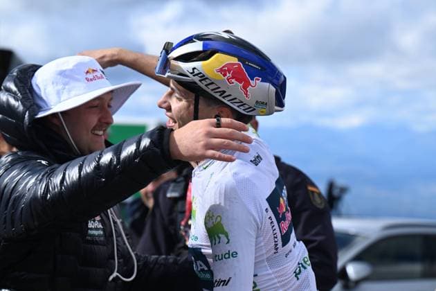10-09-2025 Vuelta A Espana; Tappa 17 O Barco De Valdeorras - Alto De El Morredero; 2025, Red Bull - Bora Hansgrohe; Pellizzari, Giulio; Alto De El Morredero - Ponferrada; 