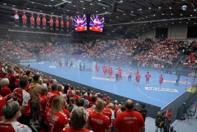 Denmark EHF Champions League EHF Champions League men s handball match between Aalborg Handball and One Veszprém HC at Sparekassen Danmark Arena in Aalborg on Wednesday, September 10, 2025 Photo Henning Bagger Scanpix 2025 , Aalborg Denmark  Copyright: HenningxBaggerx spdk20250910-184106-L