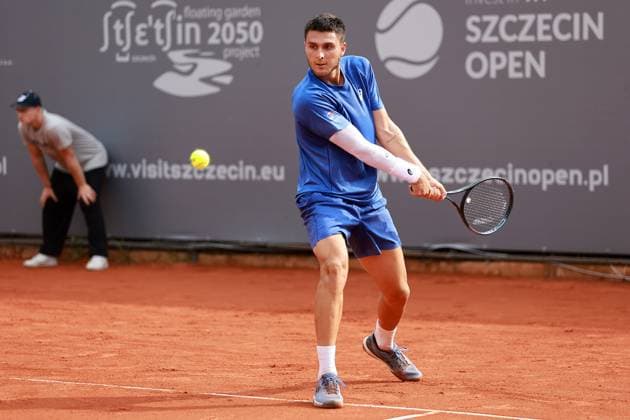SZCZECIN, 10.09.2025 TURNIEJ TENISA ZIEMNEGO ATP, Tennis Herren CHALLENGER INVEST IN SZCZECIN OPEN 2025 NZ PABLO LLAMAS RUIZ FOT. KRZYSZTOF CICHOMSKI NEWSPIX.PL --- newspix.pl POLAND OUT! 