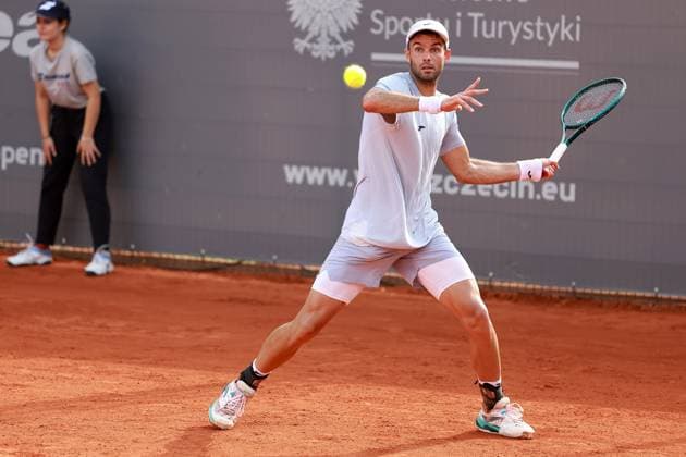 SZCZECIN, 10.09.2025 TURNIEJ TENISA ZIEMNEGO ATP, Tennis Herren CHALLENGER INVEST IN SZCZECIN OPEN 2025 NZ FACUNDO DIAZ ACOSTA FOT. KRZYSZTOF CICHOMSKI NEWSPIX.PL --- newspix.pl POLAND OUT! 