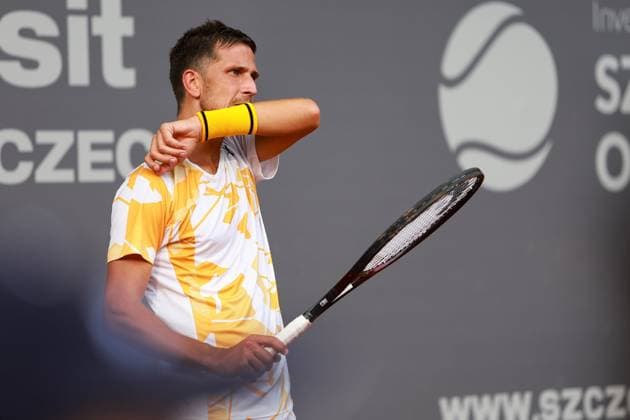 SZCZECIN, 10.09.2025 TURNIEJ TENISA ZIEMNEGO ATP, Tennis Herren CHALLENGER INVEST IN SZCZECIN OPEN 2025 NZ VIT KOPRIVA FOT. KRZYSZTOF CICHOMSKI NEWSPIX.PL --- newspix.pl POLAND OUT! 