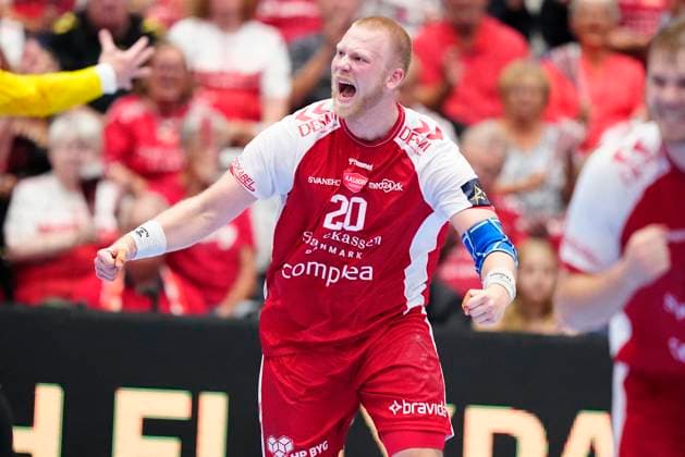 Denmark EHF Champions League Aalborgs Felix Möller during EHF Champions League mens handball match between Aalborg Handball and One Veszprém HC at Sparekassen Danmark Arena in Aalborg on Wednesday, September 10, 2025 Photo Henning Bagger Scanpix 2025 , Aalborg Denmark  Copyright: HenningxBaggerx spdk20250910-191713-L