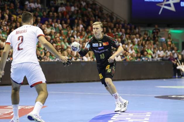 10 09 2025, xtgx, Handball, EHF Champions League, SC Magdeburg Paris Saint Germain v l Gisli Thorgeir Kristjansson Magdeburg, 10 Magdeubrg