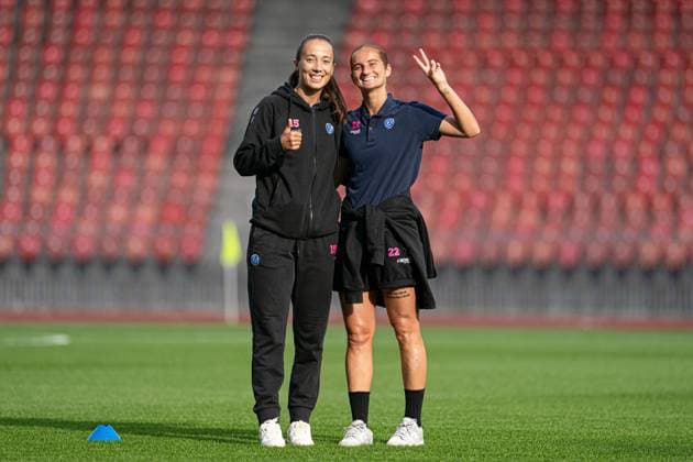 Switzerland UEFA Women s Europa Cup GC Women s Soccer vs BIIK Shymkent Letzigrund Stadium, Zurich GC Women s Soccer players arrival Copyright: xPriscilaxBütlerx