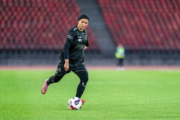 Switzerland UEFA Women s Europa Cup GC Women s Football vs BIIK Shymkent Letzigrund Stadium, Zurich Imane Touriss 20 Grasshopper Club in action Copyright: xPriscilaxBütlerx