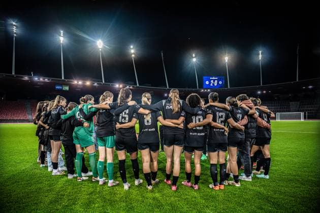 Switzerland UEFA Women s Europa Cup GC Women s Soccer vs BIIK Shymkent Letzigrund Stadium, Zurich GC Women s Soccer team after winning the match Copyright: xPriscilaxBütlerx
