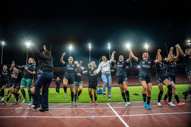 Switzerland UEFA Women s Europa Cup GC Women s Soccer vs BIIK Shymkent Letzigrund Stadium, Zurich GC Women s Soccer team after winning the match Copyright: xPriscilaxBütlerx