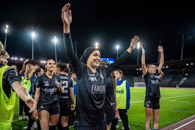 Switzerland UEFA Women s Europa Cup GC Women s Soccer vs BIIK Shymkent Letzigrund Stadium, Zurich GC Women s Soccer team after winning the match Copyright: xPriscilaxBütlerx