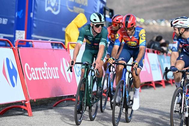 10-09-2025 Vuelta A Espana; Tappa 17 O Barco De Valdeorras - Alto De El Morredero; 2025, Lidl - Trek; Pedersen, Mads; Verona Quintanilla, Carlos; Alto De El Morredero - Ponferrada; 