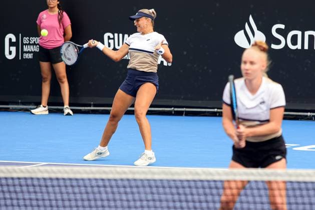WTA GUADALAJARA 250 OPEN, WTA GUADALAJARA 250 OPEN KOZYREVA SHYMANOVICH VS NICOLESCU OSORIO 10092025 GUADALAJARA, JALISCO Action photo of Maria Kozyreva and Iryna Shymanovich, during day 3 the WTA Guadalajara 250 Open, held at the Centro Panamericano de Tenis of Guadalajara, Jalisco, Mexico Action photo of Maria Kozyreva and Iryna Shymanovich, during day 3 the WTA Guadalajara 250 Open, held at the Centro Panamericano de Tenis of Guadalajara, Jalisco, Mexico PHOTO BY IMAGENSHOP AGENCIA FOTOGRAFICA GUADALAJARA JALISCO MEXICO Copyright: xIMAGENSHOPxAGENCIAxFOTOGRAFICAx