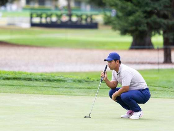September 10, 2025, Napa, California, United States: NAPA, CA - SEPTEMBER 10: Tom Kim of South Korea lines up a putt on hole 7 during the Procore Championship 2025 - Pro-Am at Silverado Resort on September 10, 2025 in Napa, California. Napa United States - ZUMAt139 20250910_aaa_t139_034 Copyright: xAlxChang IsixPhotosx