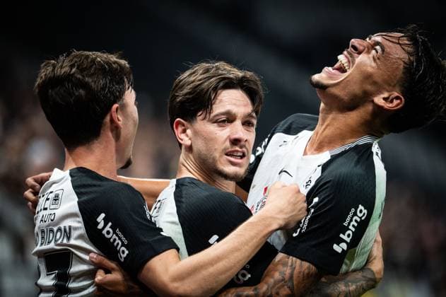 CORINTHIANS vs ATHLETICO-PR - COPA DO BRASIL 2025 SAO PAULO, BRAZIL - SEP 10 - Rodrigo Garro of Corinthians celebrates his goal in the Match between Corinthians versus Athletico-PR valid for the Copa do Brasil, held at Neo Quimica Arena today September 10. SAO PAULO SAO PAULO BRAZIL Copyright: xREBECAxSCHUMACKERx