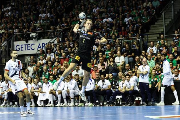 Felix Claar SC Magdeburg,7 Handball Machineseeker Champions League Season 2025 2026 SC Magdeburg vs Paris Saint Germain at the GETEC Arena in Magdeburg Action,Handball,Germany,10 09 2025