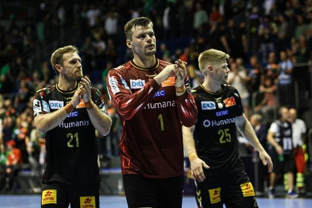 Goalkeeper Sergey Hernandez Ferrer SC Magdeburg,1 Handball Machineseeker Champions League Season 2025 2026 SC Magdeburg vs Paris Saint Germain at the GETEC Arena in Magdeburg Action,Handball,Germany,10 09 2025