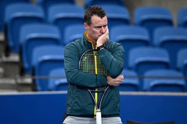 DAVIS CUP PHOTO OPS, Australia team captain Lleyton Hewitt watches on during a Davis Cup practice hit at Ken Rosewall Arena in Sydney, Thursday, September 11, 2025. ( NO ARCHIVING, EDITORIAL USE ONLY SYDNEY NEW SOUTH WALES AUSTRALIA  Copyright: xDANxHIMBRECHTSx 20250911140750636657