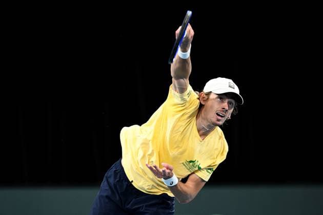 DAVIS CUP PHOTO OPS, Alex de Minaur of Australia during a Davis Cup practice hit at Ken Rosewall Arena in Sydney, Thursday, September 11, 2025. ( NO ARCHIVING, EDITORIAL USE ONLY SYDNEY NEW SOUTH WALES AUSTRALIA  Copyright: xDANxHIMBRECHTSx 20250911143352968739