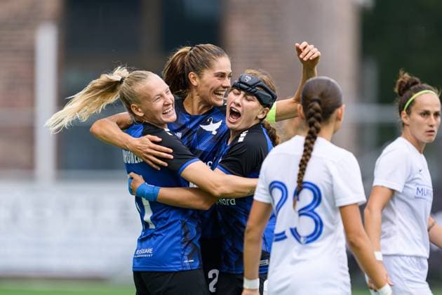 HB Koge v Farul Constanta, UEFA Women™s Europa Cup, Koge, Denmark Koge, Denmark. 10th, September 2025. Mille Gejl (23) of HB Koge scores for 1-0 during the UEFA Women™s Europa Cup qualification match between HB Koge and Farul Constanta at Koge Stadion in Koge. Denmark, Koge  Copyright: xGonzalesxPhoto DennisxJacobsenx