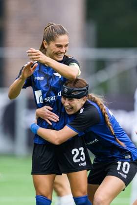 HB Koge v Farul Constanta, UEFA Women™s Europa Cup, Koge, Denmark Koge, Denmark. 10th, September 2025. Mille Gejl (23) of HB Koge scores for 1-0 during the UEFA Women™s Europa Cup qualification match between HB Koge and Farul Constanta at Koge Stadion in Koge. Denmark, Koge  Copyright: xGonzalesxPhoto DennisxJacobsenx