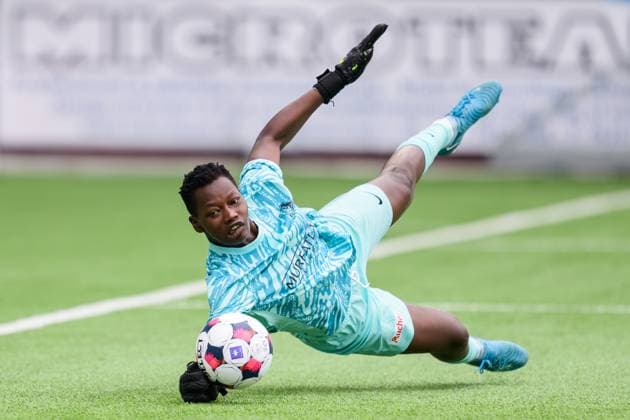 HB Koge v Farul Constanta, UEFA Women™s Europa Cup, Koge, Denmark Koge, Denmark. 10th, September 2025. Goalkeeper Lilian Awuor (99) of Farul Constanta seen during the UEFA Women™s Europa Cup qualification match between HB Koge and Farul Constanta at Koge Stadion in Koge. Denmark, Koge  Copyright: xGonzalesxPhoto DennisxJacobsenx