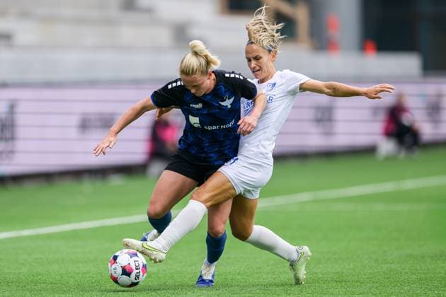 HB Koge v Farul Constanta, UEFA Women™s Europa Cup, Koge, Denmark Koge, Denmark. 10th, September 2025. Rikke Madsen (17) of HB Koge and Claudia Chiper (11) of Farul Constanta seen during the UEFA Women™s Europa Cup qualification match between HB Koge and Farul Constanta at Koge Stadion in Koge. Denmark, Koge  Copyright: xGonzalesxPhoto DennisxJacobsenx