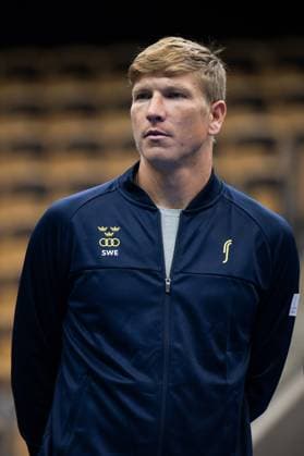 250911 AndrÃ Göransson of Sweden during the Davis Cup draw ceremony ahead of the match between Sweden and Tunisia on September 11, 2025 in Partille Photo Mathias Bergeld BILDBYRAN kod MB MB1200 tennis davis cup lottningen lotting draw ceremony sverige sweden bbeng tunisien tunisia  Copyright: MATHIASxBERGELD BB250911MB052