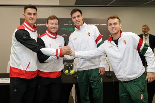 Tennis Davis Cup, Hungary - Austria, draw of the matches