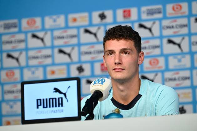 FOOTBALL : Presentation Benjamin Pavard - 11 09 2025 - Marseille Olympique de Marseille s new player, Benjamin Pavard, at his official presentation on Septembre 11, 2025 at the Robert Louis Dreyfus Center. MarseilleFrance  Copyright: xWilliamxCannarellax