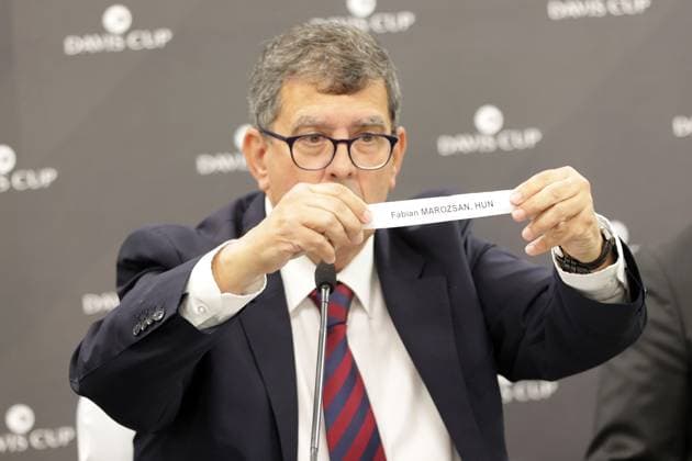 TENNIS - Davis Cup, HUN vs AUT DEBRECEN,HUNGARY,11.SEP.25 - TENNIS - ITF Davis Cup, qualification round 2, Hungary vs Austria, preview, draw and press conference, PK, Pressekonferenz Image shows Javier Moreno (ITF).  GEPAxpictures xWalterxLuger