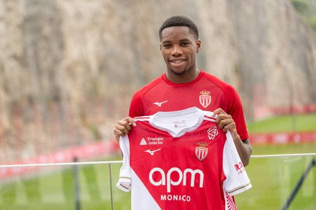 Football, France, Press conference AS Monaco with Stanis Idumbo