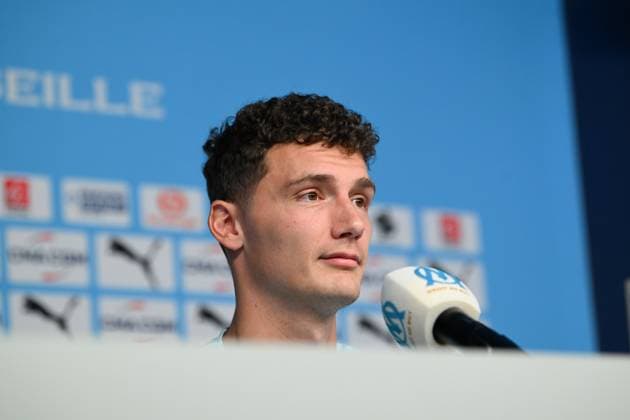 FOOTBALL : Presentation Benjamin Pavard - 11 09 2025 - Marseille Olympique de Marseille s new player, Benjamin Pavard, at his official presentation on Septembre 11, 2025 at the Robert Louis Dreyfus Center. MarseilleFrance  Copyright: xWilliamxCannarellax