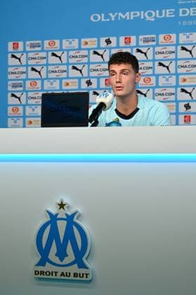 FOOTBALL : Presentation Benjamin Pavard - 11 09 2025 - Marseille Olympique de Marseille s new player, Benjamin Pavard, at his official presentation on Septembre 11, 2025 at the Robert Louis Dreyfus Center. MarseilleFrance  Copyright: xWilliamxCannarellax