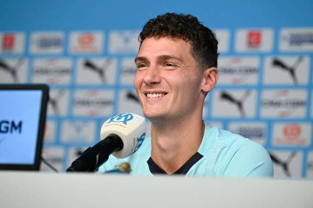 Football, France, Olympique Marseille press conference with Benjamin Pavard