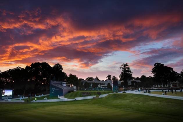 11th September 2025; Wentworth Club, London, England; The BMW PGA, Golf Herren Championship Round 1; sun is rising over Wentworth Golf Club  HenningxvonxJagow