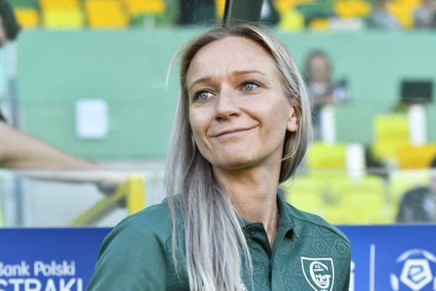 Karolina Koch head coach of GKS before match 3rd qualifying round for the UEFA Champions League Women between GKS Katowice Women vs FC Twente Women at the Arena Katowice in Katowice, Poland on September 11, 2025  Copyright: xMichalxDubiel IPAxSportx xipa-agency.netx xx IPA_64703695 IPA_Agency_IPA64703695