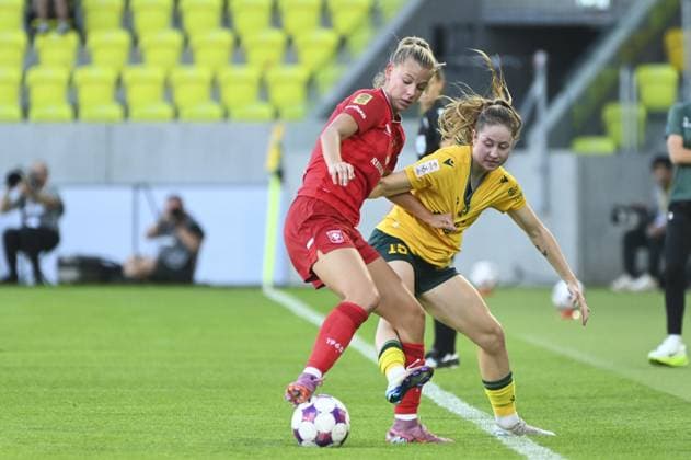 Jagoda Cyraniak (GKS) during match 3rd qualifying round for the UEFA Champions League Women between GKS Katowice Women vs FC Twente Women at the Arena Katowice in Katowice, Poland on September 11, 2025  Copyright: xMichalxDubiel IPAxSportx xipa-agency.netx xx IPA_64703909 IPA_Agency_IPA64703909